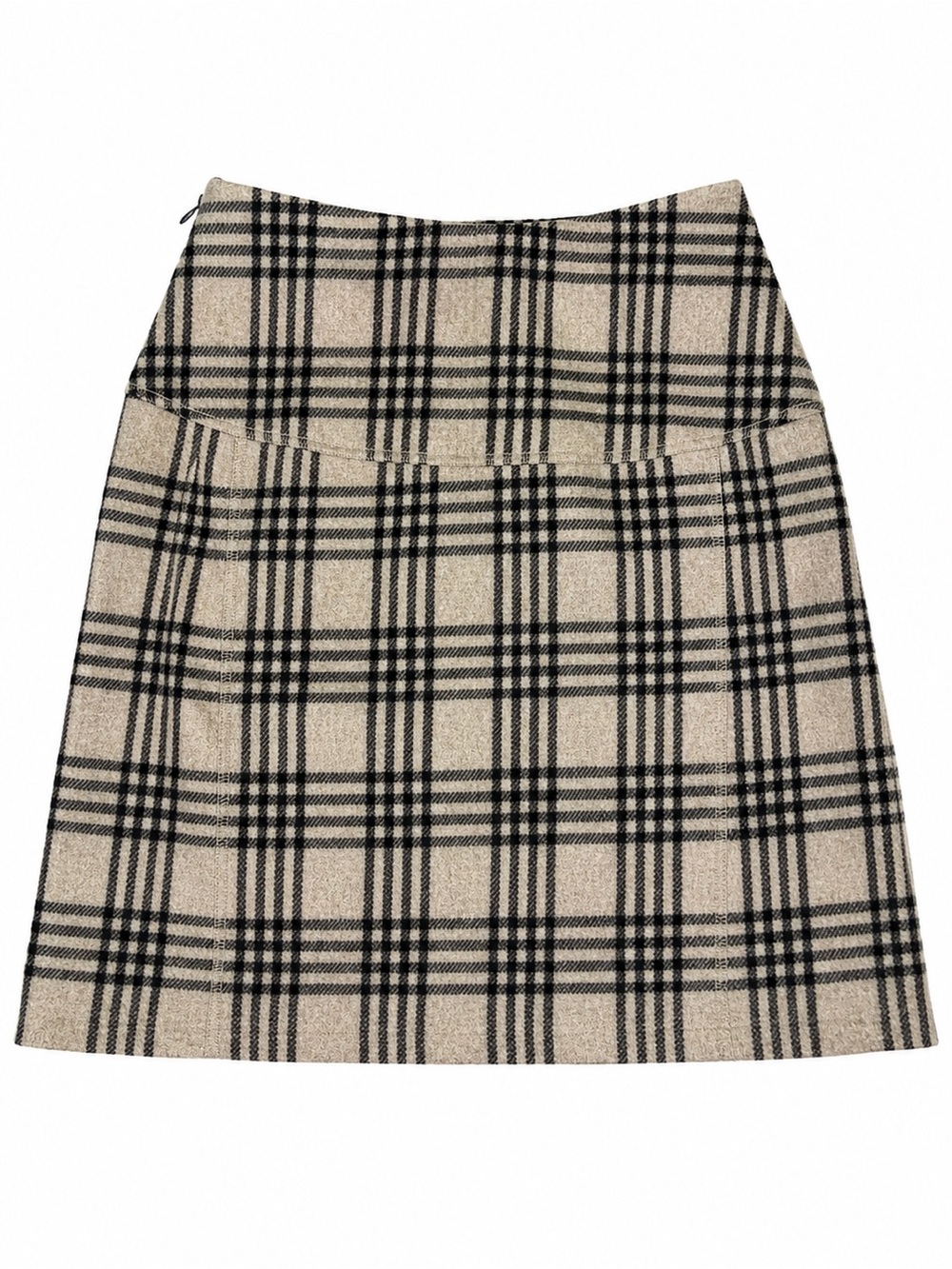 Plaid Wool Blend Mini Skirt Size 4 Lined Equestrian Preppy Dark Academia - Picture 3 of 8